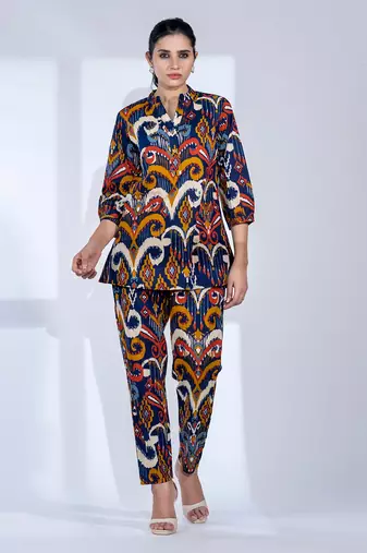 Multicolor plain cotton raya angel co ord sets