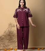 Maroon plain cotton raya angel co ord sets