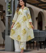 Yellow plain cotton raya angel co ord sets