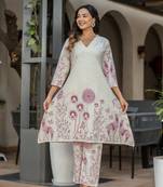 White plain cotton raya angel co ord sets