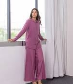Purple plain cotton raya angel co ord sets