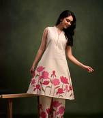 Pink plain blended cotton raya angel co ord sets