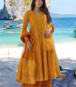 Mustrad printed muslin palazzo suits