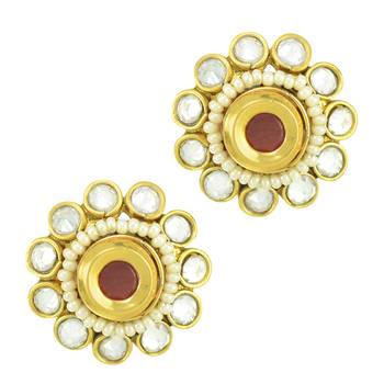 Ethnic Indian Bollywood Fashion Jewelry Set Stud Earrings 1