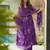Purple printed cottan palazzo Suit