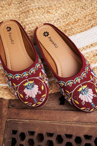 Pairs4u women's mojari ethnic punjabi juttis fancy bellies comfortable sole for womens & girls