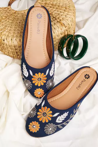 Pairs4u women's mojari ethnic punjabi juttis fancy bellies comfortable sole for womens & girls