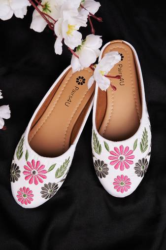Pairs4u women's mojari ethnic punjabi juttis fancy bellies comfortable sole for womens & girls