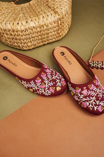 Pairs4u women's mojari ethnic punjabi juttis fancy bellies comfortable sole for womens & girls