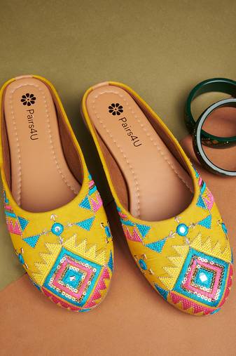 Pairs4u women's mojari ethnic punjabi juttis fancy bellies comfortable sole for womens & girls