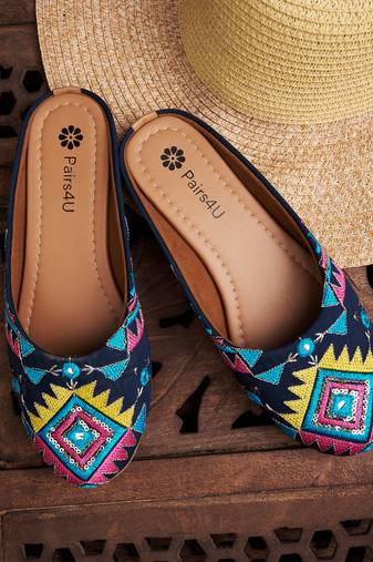 Pairs4u women's mojari ethnic punjabi juttis fancy bellies comfortable sole for womens & girls