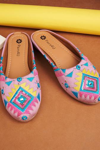 Pairs4u women's mojari ethnic punjabi juttis fancy bellies comfortable sole for womens & girls