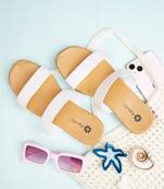 classic two-strap open-toe flats