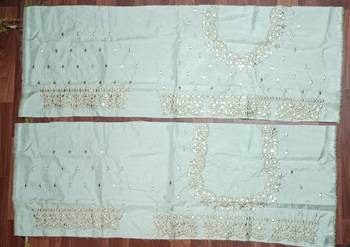 SKY GREEN SILK PARTY WEAR LEHENGA CHOLI 5