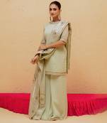 Mint Green georgette gota pati embroidered sharara set