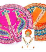 8'' Zari And Thread Work Poshak And Shringar