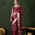 maroon Khadi Organza Jacquard Saree 