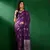 purple Dola Jacquard Cotton saree with Woven Design