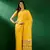 yellow Dola Jacquard Cotton saree with Woven Design