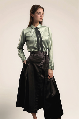 Pistachio green classy shirt