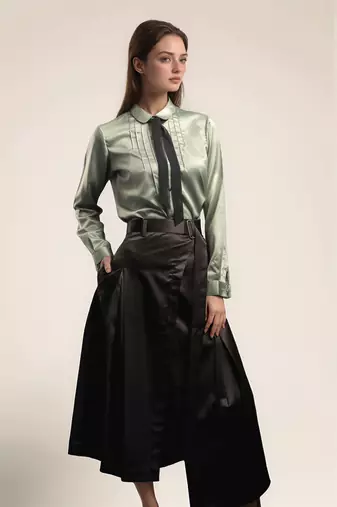 Pistachio green classy shirt