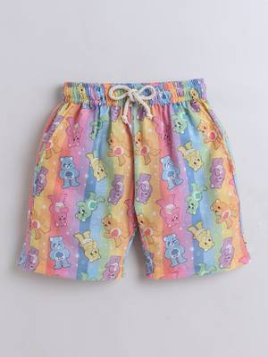 Multicolor cotton rainbow theme printed co-ord set for boys and girls 3
