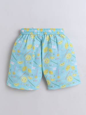 Blue cotton cute lemon printed co-ord set for boys and girls 4