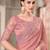 Georgette satin embroidered trendy saree in powder pink