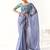 Tissue light lavender embroidered border contemporary saree