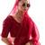 Embroidered dark red tissue organza classic saree