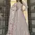 Embroidered net dusty peach anarkali  gown