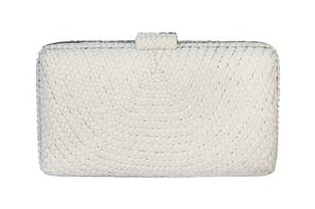 Ivory  white embellished leather clutch 3