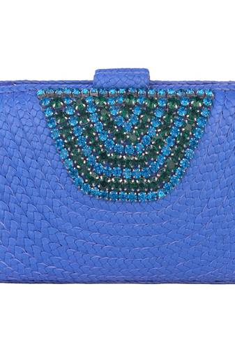 Blue bloom clutch
