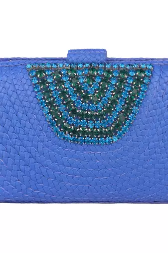 Blue bloom clutch