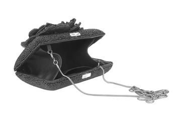 Midnight black bloom clutch 3