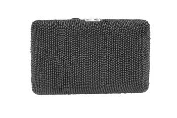 Midnight black bloom clutch 4