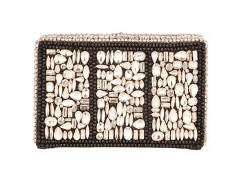 Multicolor crystal noir  clutch 1