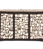 Multicolor crystal noir  clutch