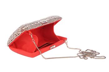 Red embroidery clutch 2