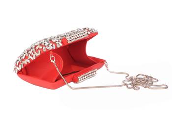 Ruby radiance embellished clutch 2