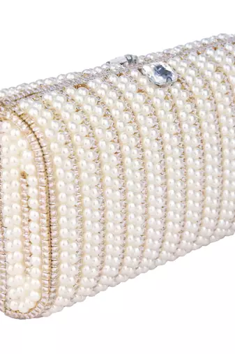 White ivory pearl radiance clutch