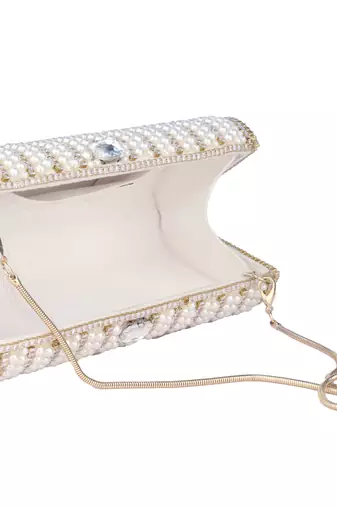 White ivory pearl radiance clutch