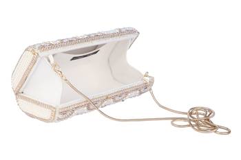 White royal pearl embellished clutch 2