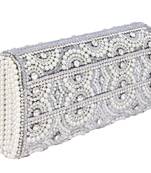 Silver royal pearl clutch