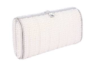 White elegance pearl clutch 2