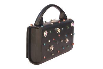 Midnight black jewel  mini handbag 1