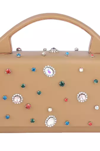 Nude shine  mini handbag