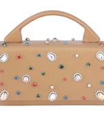 Nude shine  mini handbag