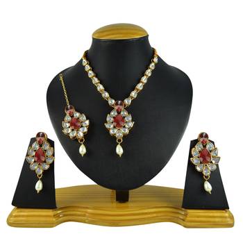 Ethnic Indian Bollywood Fashion Jewelry Set Stone Necklace Set 2