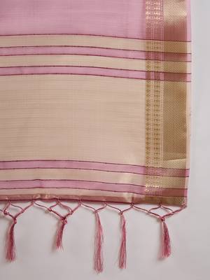 wine Khadi Organza Jacquard Saree  7